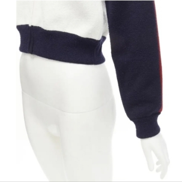 CHRISTIAN DIOR 2021 I Love Paris wool cropped track jacket zip bomber size US 6 - Picture 5 of 13